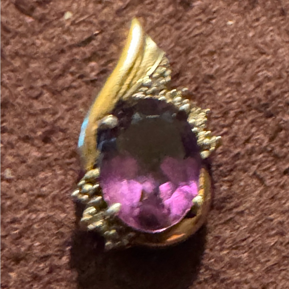 Elegant Purple Gemstone Pendant, Alwand Vahan
